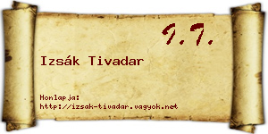 Izsák Tivadar névjegykártya