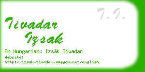 tivadar izsak business card